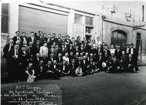 12ème congrès des syndicats unitaires des cheminots du midi, [Toulouse],  22 juin 1934