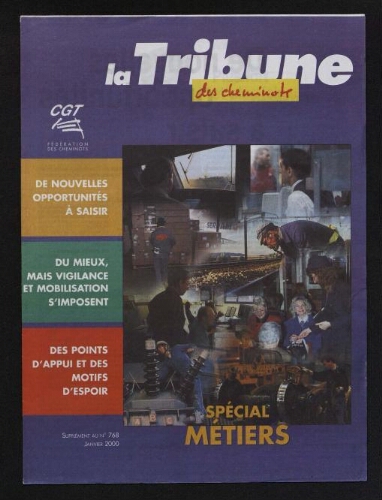 La Tribune des cheminots [actifs], supplément au numéro [769], Janvier 2000