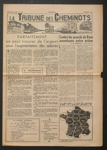 La Tribune des cheminots, n° 106, 1er février 1955