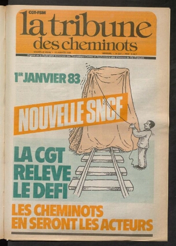La Tribune des cheminots, n° 597, 19 janvier 1983