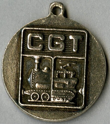 [Médaille frappée à l'occasion du cinquantenaire de la Fédération nationale des cheminots CGT, 1967]